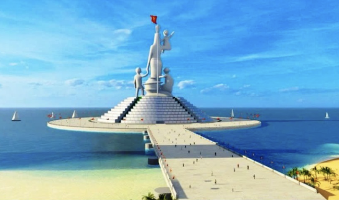 Khánh Hòa bác ý tưởng lấp biển xây "Tượng Quốc Mẫu Âu Cơ" - Ảnh 1.