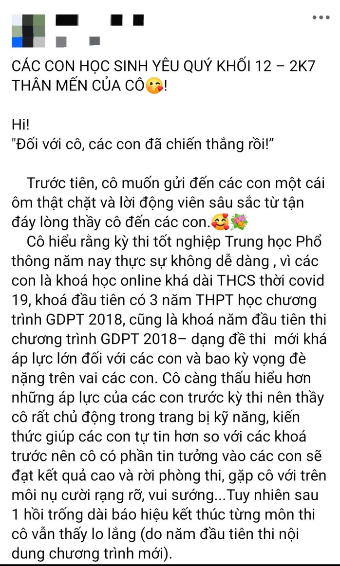 Thư gửi những "chiến binh" tuổi 18 đầy xúc động của cô hiệu trưởng- Ảnh 3. Thư gửi những "chiến binh" tuổi 18 đầy xúc động của cô hiệu trưởng- Ảnh 3.