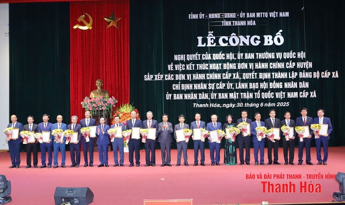 Danh sách lãnh đạo chủ chốt 166 phường, xã mới ở Thanh Hóa - Ảnh 1.