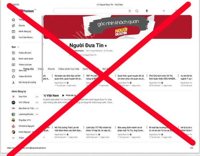 Công an TP HCM bắt 3 quản trị kênh Youtube "Người đưa tin"- Ảnh 2. Công an TP HCM bắt 3 quản trị kênh Youtube "Người đưa tin"- Ảnh 2.