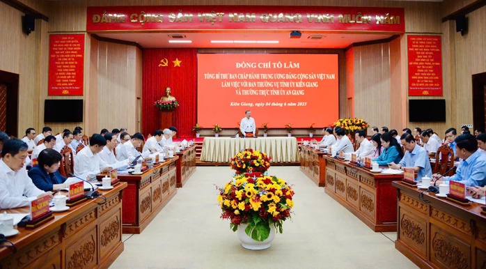 Tổng Bí thư Tô Lâm làm việc với 2 tỉnh Kiên Giang và An Giang - Ảnh 1.