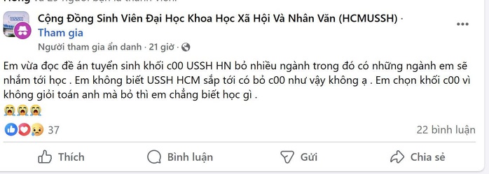 Bất ngờ bỏ xét tuyển khối C00, thí sinh "trở tay không kịp"- Ảnh 2. Bất ngờ bỏ xét tuyển khối C00, thí sinh "trở tay không kịp"- Ảnh 2.