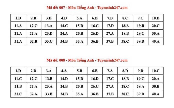 Thi lớp 10 Hà Nội: Đáp án môn tiếng Anh - Ảnh 7.