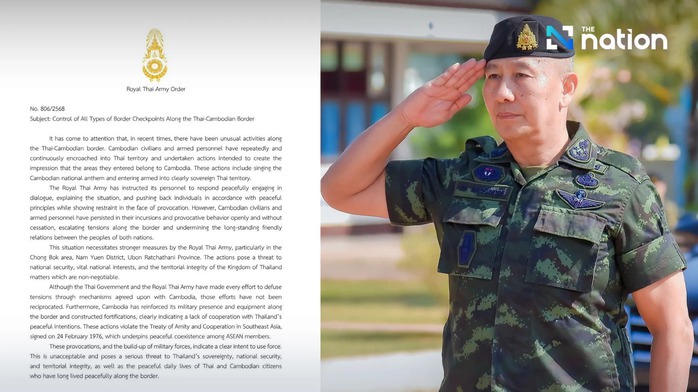 Thái Lan ban hành quân lệnh về biên giới, Campuchia phản hồi- Ảnh 1.
