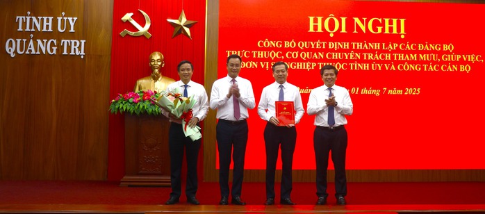 Bổ nhiệm hàng loạt lãnh đạo chủ chốt Tỉnh ủy Quảng Trị (mới)- Ảnh 1.