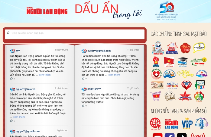 Mời bạn đọc trải lòng "Dấu ấn Báo Người Lao Động trong tôi" - Ảnh 1.