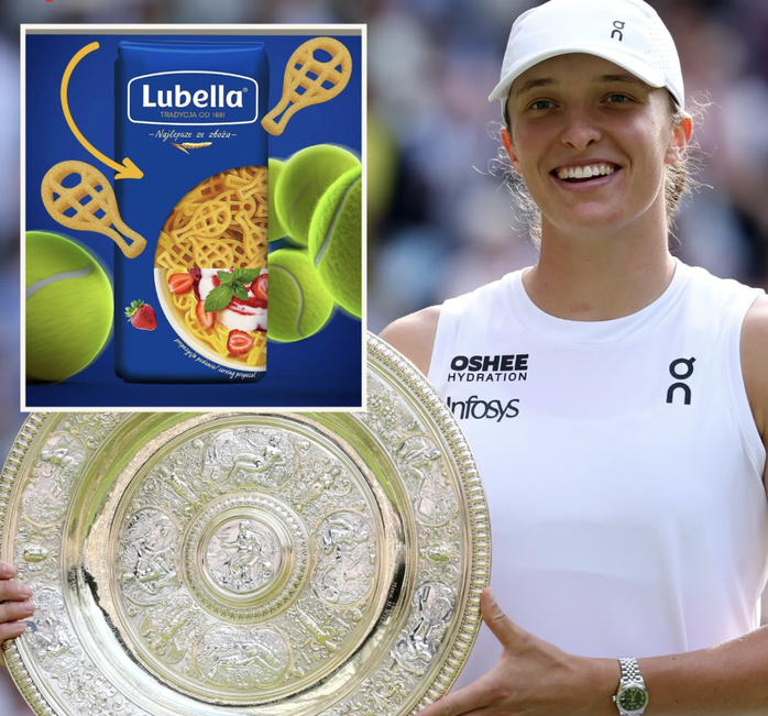 Nhà vô địch Wimbledon nữ, được vinh danh bằng… mỳ ống hình cây vợt  - Ảnh 2.