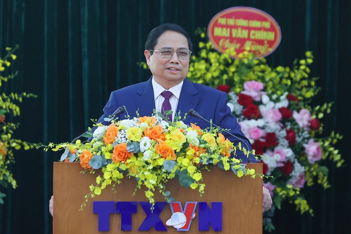 Thủ tướng Phạm Minh Chính phát biểu chỉ đạo tại Đại hội đảng bộ TTXVN- Ảnh 1.