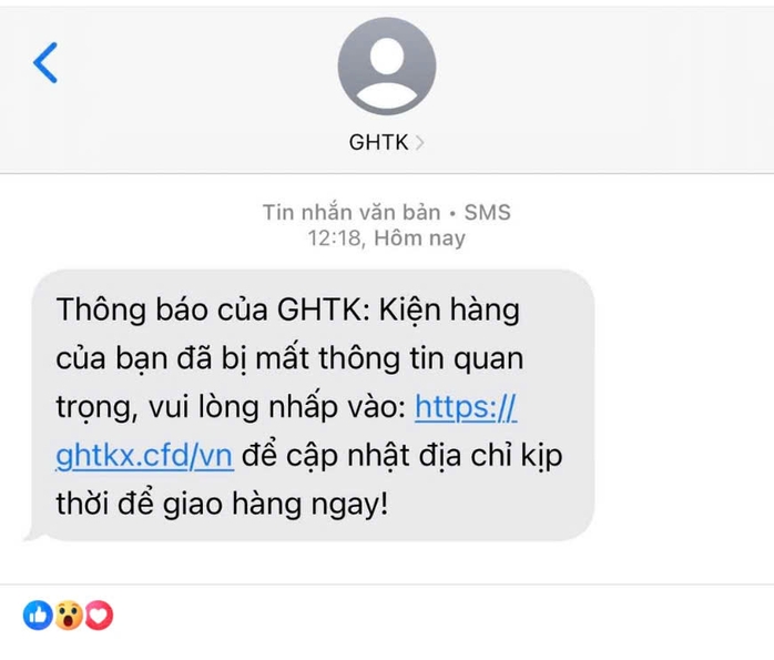 Công ty Giao Hàng Tiết Kiệm nói gì về tin nhắn 'kiện hàng đã bị mất'?- Ảnh 1. Công ty Giao Hàng Tiết Kiệm nói gì về tin nhắn 'kiện hàng đã bị mất'?- Ảnh 1.