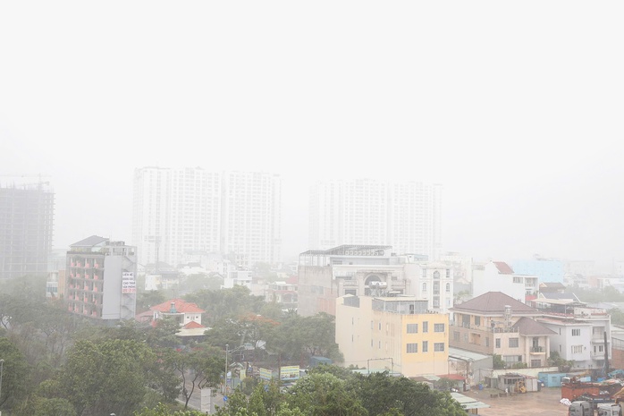 TP HCM mưa lớn kèm theo gió mạnh - Ảnh 1.