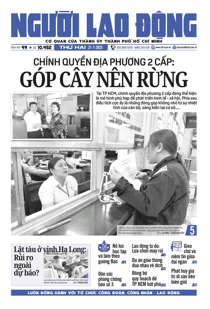 Báo Người Lao Động 21-7: Lật tàu ở vịnh Hạ Long - Rủi ro ngoài dự báo?- Ảnh 1.