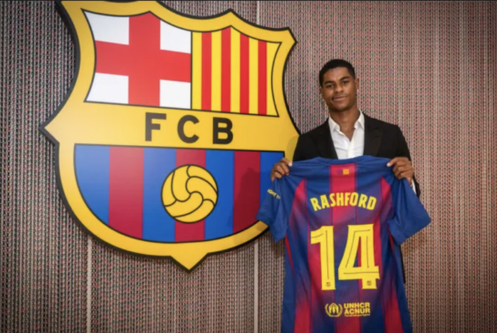 Barcelona công bố hợp đồng và số áo của Marcus Rashford - Ảnh 3.
