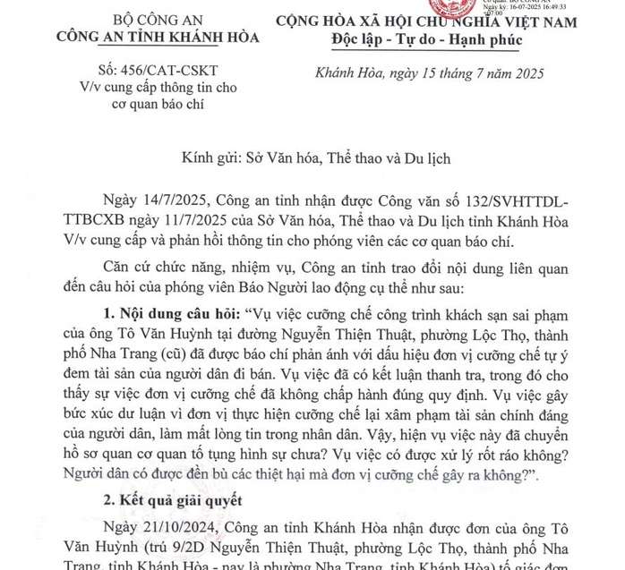 Vì sao chưa xử lý tài sản của dân trong vụ cưỡng chế công trình rồi đem sắt đi bán?- Ảnh 1.