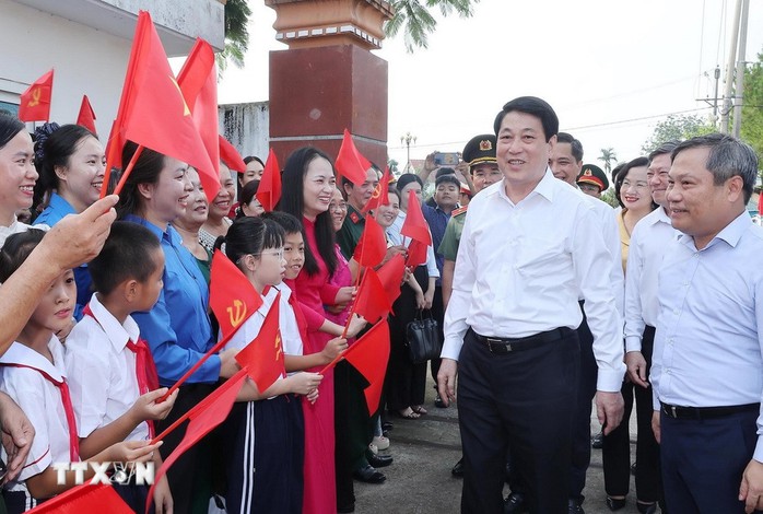 Chủ tịch nước Lương Cường dự sinh hoạt chi bộ thôn tại Quảng Ninh- Ảnh 1.