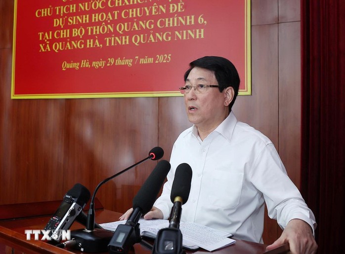Chủ tịch nước Lương Cường dự sinh hoạt chi bộ thôn tại Quảng Ninh- Ảnh 2.