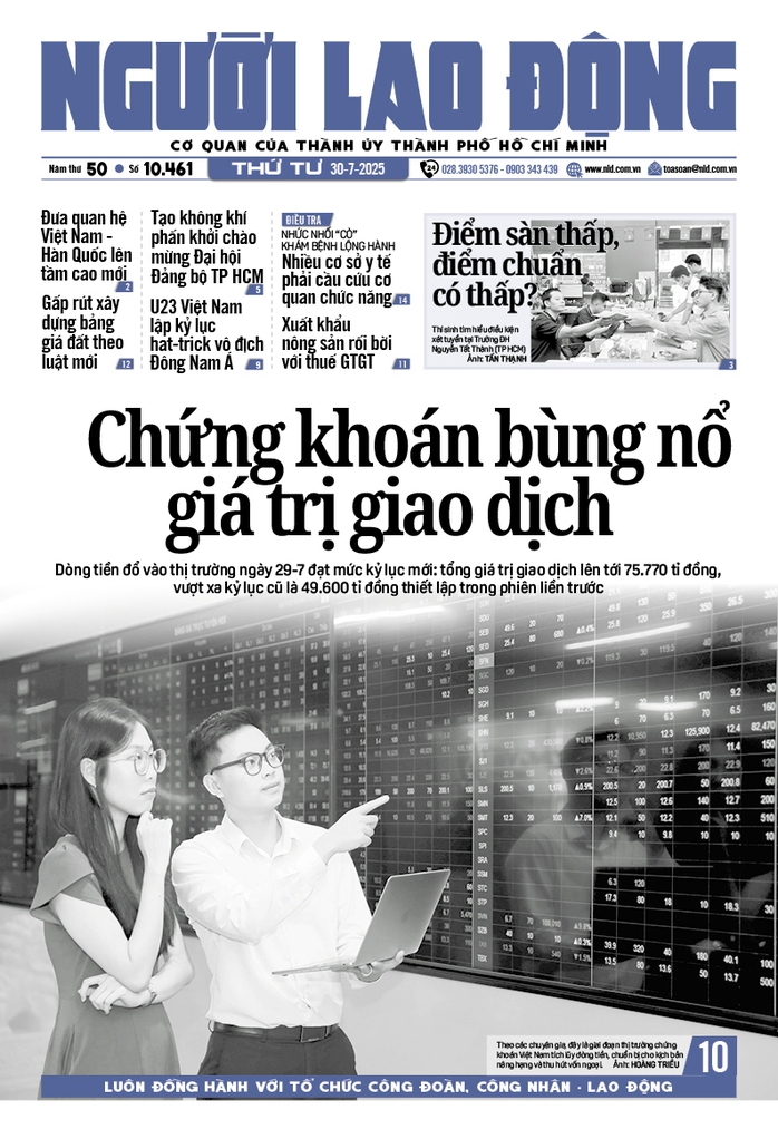 Báo in ngày 30-7: Ưu tiên cho an toàn phương tiện- Ảnh 1.