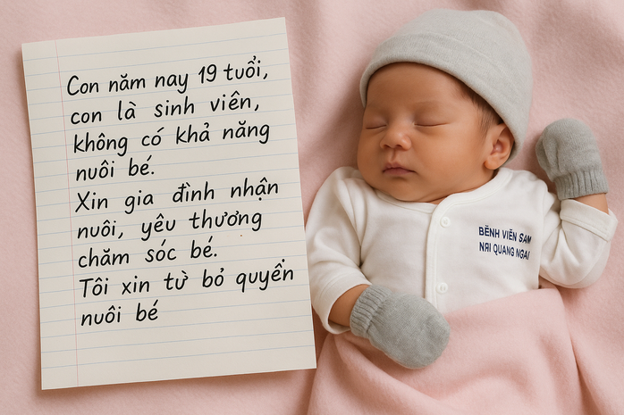 Đà Nẵng: Bé gái sơ sinh bị bỏ rơi kèm thư tay từ mẹ - Ảnh 1. Đà Nẵng: Bé gái sơ sinh bị bỏ rơi kèm thư tay từ mẹ - Ảnh 1.