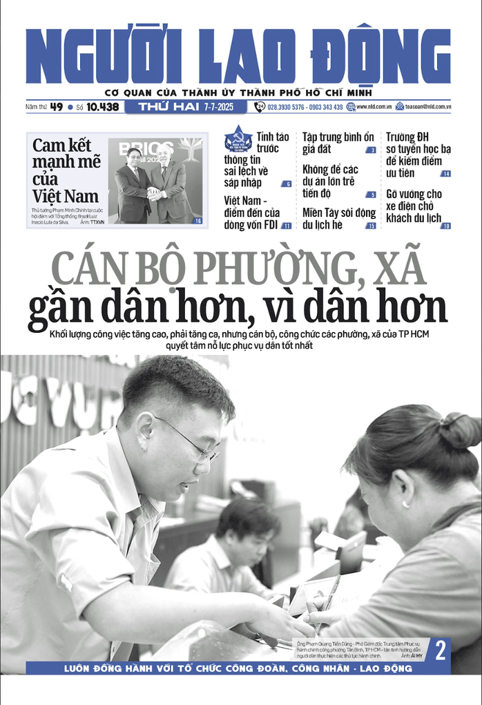 Báo in ngày 7-7: Cán bộ phường, xã gần dân hơn- Ảnh 1. Báo in ngày 7-7: Cán bộ phường, xã gần dân hơn- Ảnh 1.