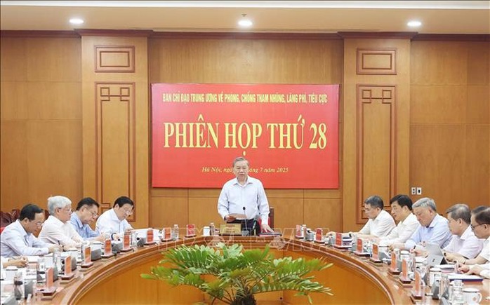 Tổng Bí thư Tô Lâm: Đẩy nhanh điều tra, xử lý dứt điểm các vụ án, vụ việc tham nhũng, lãng phí- Ảnh 1. Tổng Bí thư Tô Lâm: Đẩy nhanh điều tra, xử lý dứt điểm các vụ án, vụ việc tham nhũng, lãng phí- Ảnh 1.