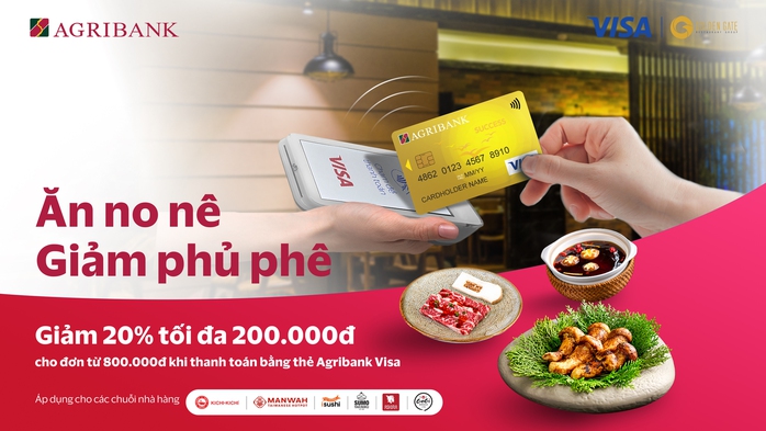 Mưa ưu đãi dành cho chủ thẻ Agribank: "Chi tiêu dễ dàng - Nhận hoàn liền tay cùng Agribank"- Ảnh 3. Mưa ưu đãi dành cho chủ thẻ Agribank: "Chi tiêu dễ dàng - Nhận hoàn liền tay cùng Agribank"- Ảnh 3.