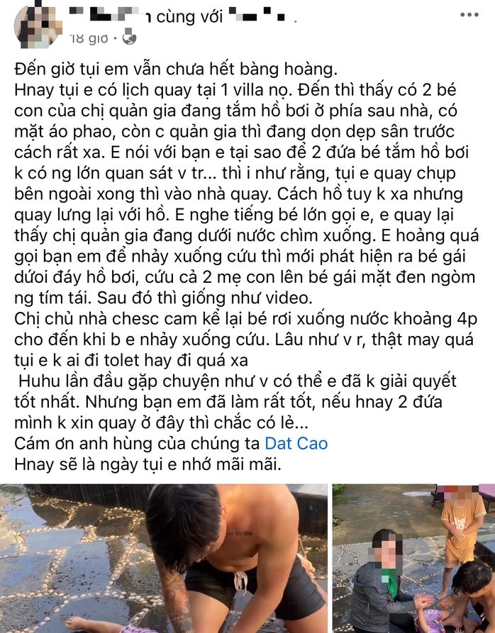 Chàng trai trẻ dũng cảm cứu sống bé gái đuối nước dưới hồ bơi villa ở Vũng Tàu - Ảnh 2.