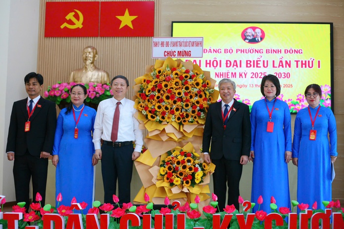 Đại hội Đảng bộ phường Bình Đông: "Đoàn kết - Dân chủ - Kỷ cương - Đổi mới" - Ảnh 1.