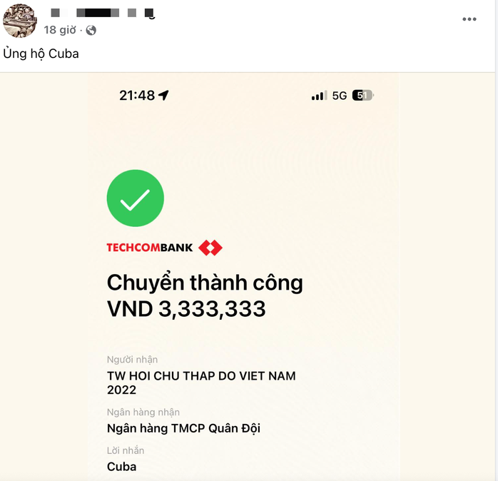 Cách xem sao kê ủng hộ nhân dân Cuba - Ảnh 2.