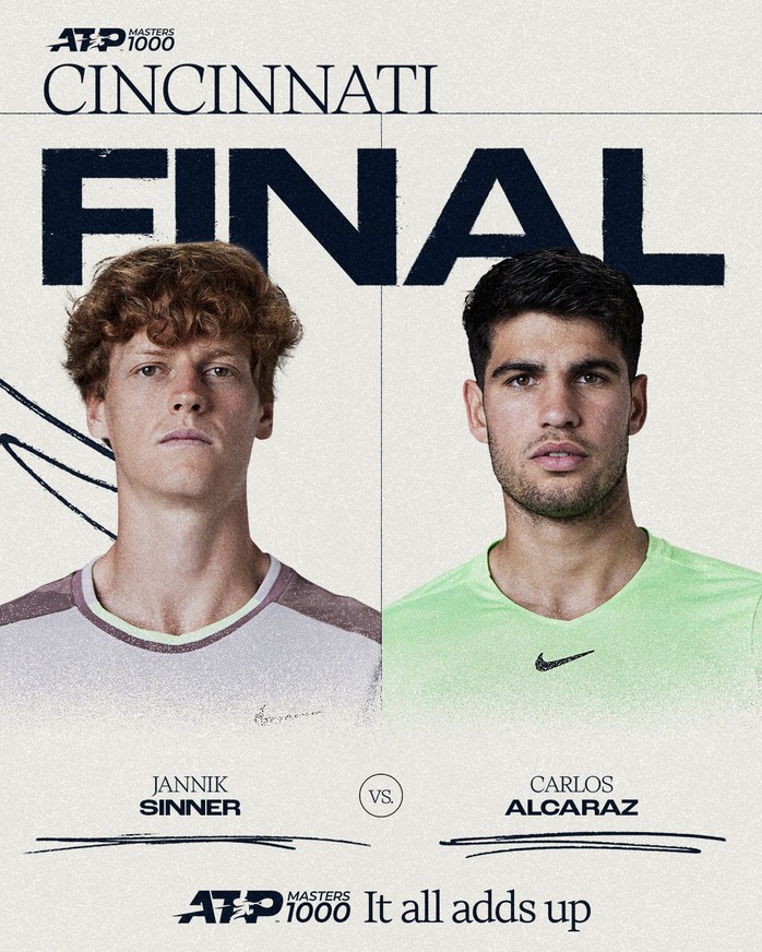 Chung kết trong mơ Cincinnati 2025: Sinner đại chiến Alcaraz- Ảnh 1. Chung kết trong mơ Cincinnati 2025: Sinner đại chiến Alcaraz- Ảnh 1.