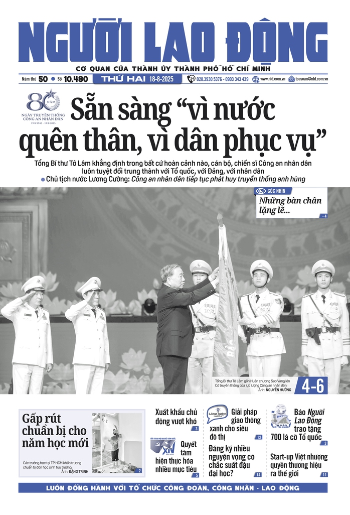 Báo in Người Lao Động 18-8: Gấp rút chuẩn bị cho năm học mới - Ảnh 1.