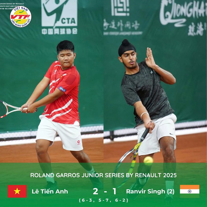 Tay vợt trẻ Việt Nam thuận lợi ra quân ở vòng loại Roland Garros Junior- Ảnh 1. Tay vợt trẻ Việt Nam thuận lợi ra quân ở vòng loại Roland Garros Junior- Ảnh 1.