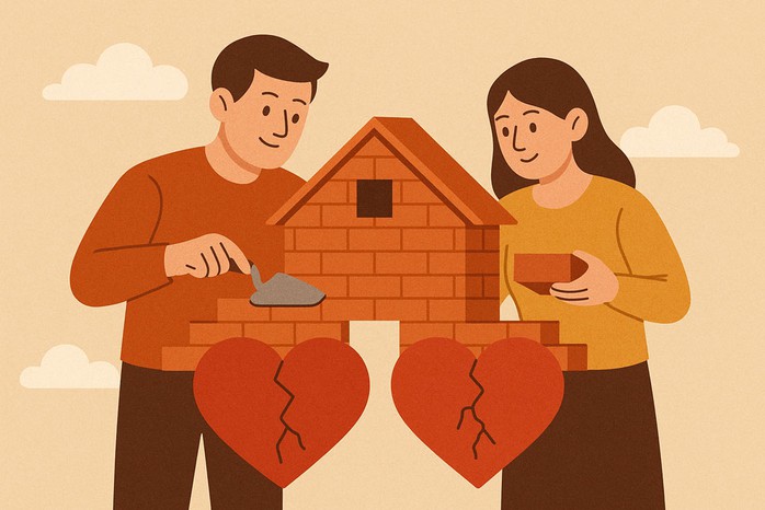 Xây hạnh phúc mới sau vết thương cũ- Ảnh 1. Xây hạnh phúc mới sau vết thương cũ- Ảnh 1.