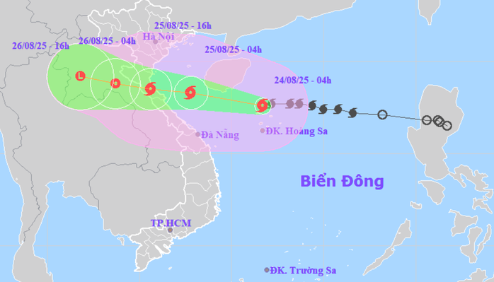 Bão số 5 liên tục tăng cấp, lao nhanh vào miền Trung, có thể gây mưa lớn trên 700 mm
- Ảnh 1. Bão số 5 liên tục tăng cấp, lao nhanh vào miền Trung, có thể gây mưa lớn trên 700 mm
- Ảnh 1.
