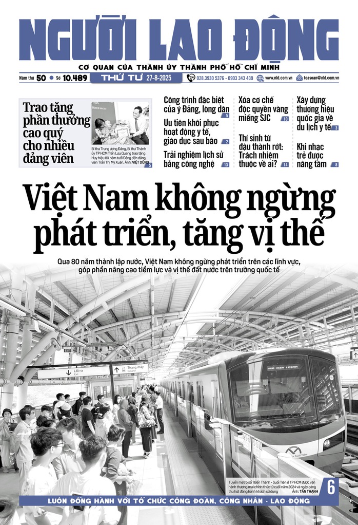 Báo in ngày 27-8: Xóa cơ chế độc quyền vàng miếng SJC- Ảnh 1. Báo in ngày 27-8: Xóa cơ chế độc quyền vàng miếng SJC- Ảnh 1.
