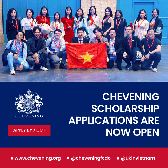 Chính phủ Anh mở đơn học bổng Chevening 2026/27 với nhiều điểm mới- Ảnh 1. Chính phủ Anh mở đơn học bổng Chevening 2026/27 với nhiều điểm mới- Ảnh 1.