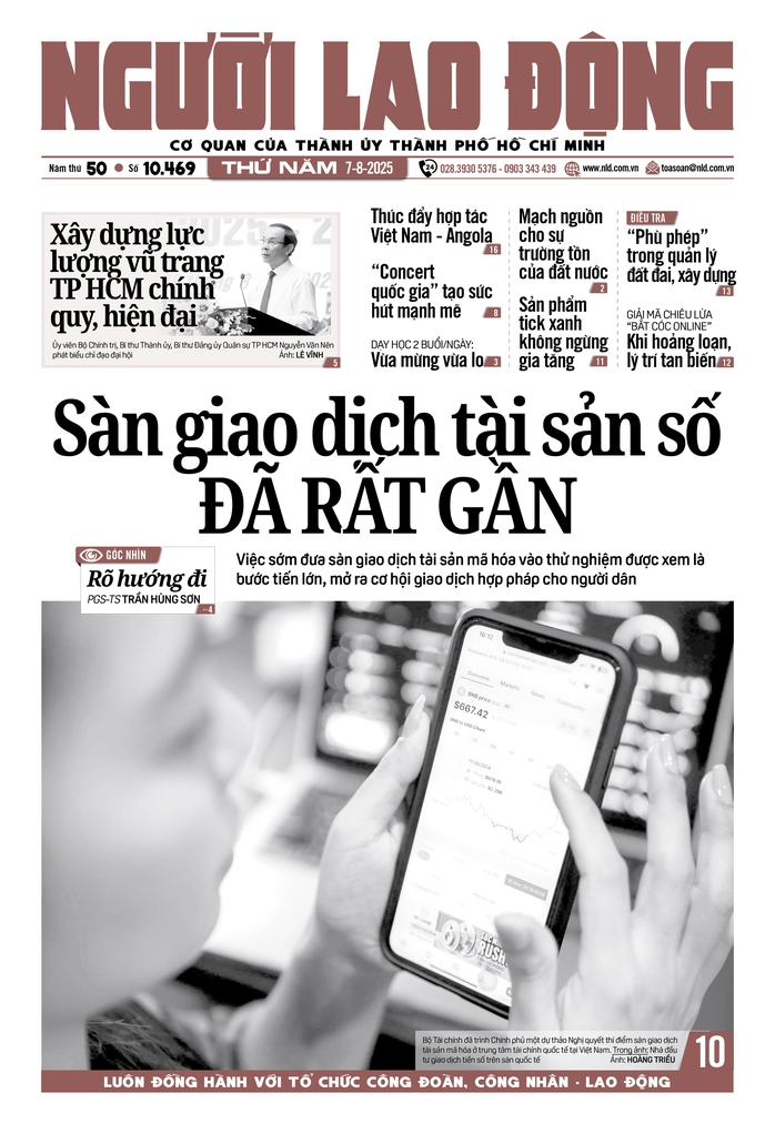 Báo in ngày 7-8: Sàn giao dịch tài sản số đã rất gần  - Ảnh 1.