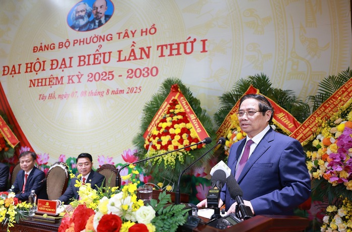 Thủ tướng Phạm Minh Chính dự Đại hội đại biểu Đảng bộ phường Tây Hồ- Ảnh 2.