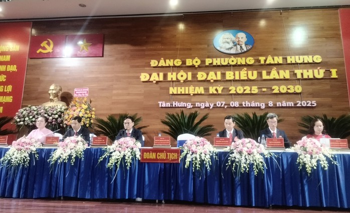 Phường Tân Hưng tổ chức thành công Đại hội Đảng bộ- Ảnh 1.