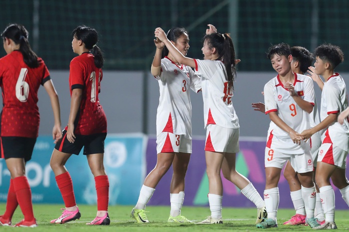 U20 nữ Việt Nam dẫn đầu bảng B vòng loại châu Á - Ảnh 1.