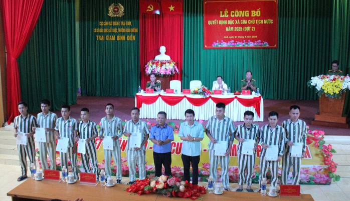 Đặc xá phạm nhân tại Huế nhân dịp Quốc khánh 2 - 9 năm 2025 - Ảnh 1. Đặc xá phạm nhân tại Huế nhân dịp Quốc khánh 2 - 9 năm 2025 - Ảnh 1.