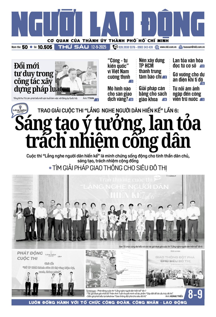 Báo in Người Lao Động 12-9: Mô hình nào cho sàn giao dịch vàng?- Ảnh 1.