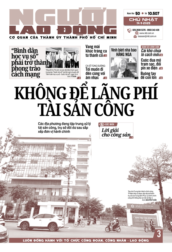Báo in ngày 14-9: Không để lãng phí tài sản công - Ảnh 1.