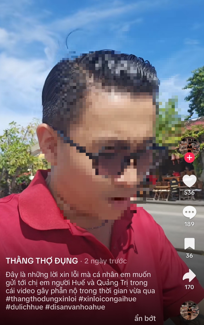 Huế đề nghị Sở VH-TT TP HCM xác minh, xử lý TikToker "Thằng Thợ Đụng"- Ảnh 2. Huế đề nghị Sở VH-TT TP HCM xác minh, xử lý TikToker "Thằng Thợ Đụng"- Ảnh 2.
