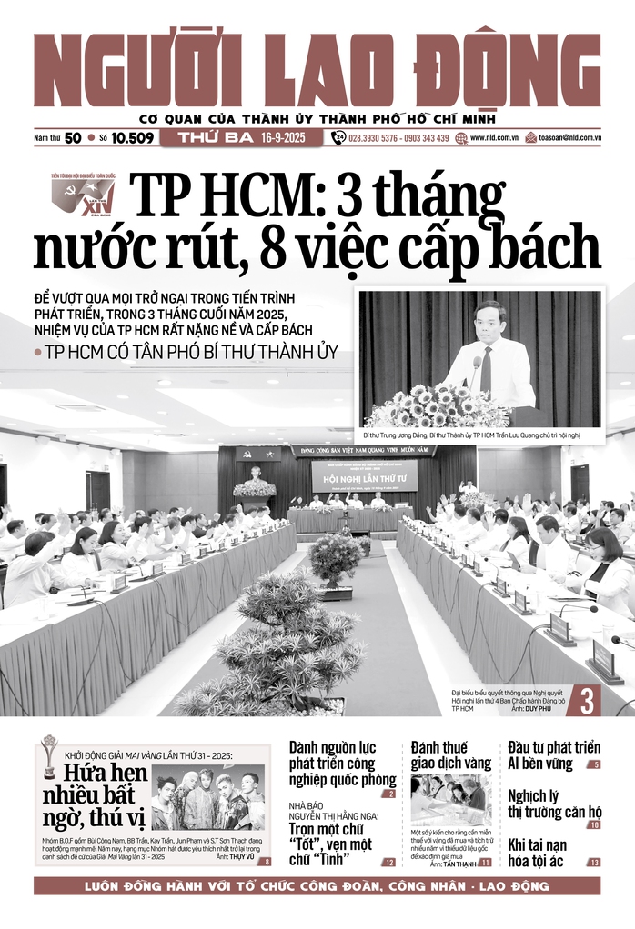 Báo in ngày 16-9: Đánh thuế giao dịch vàng - Ảnh 1.