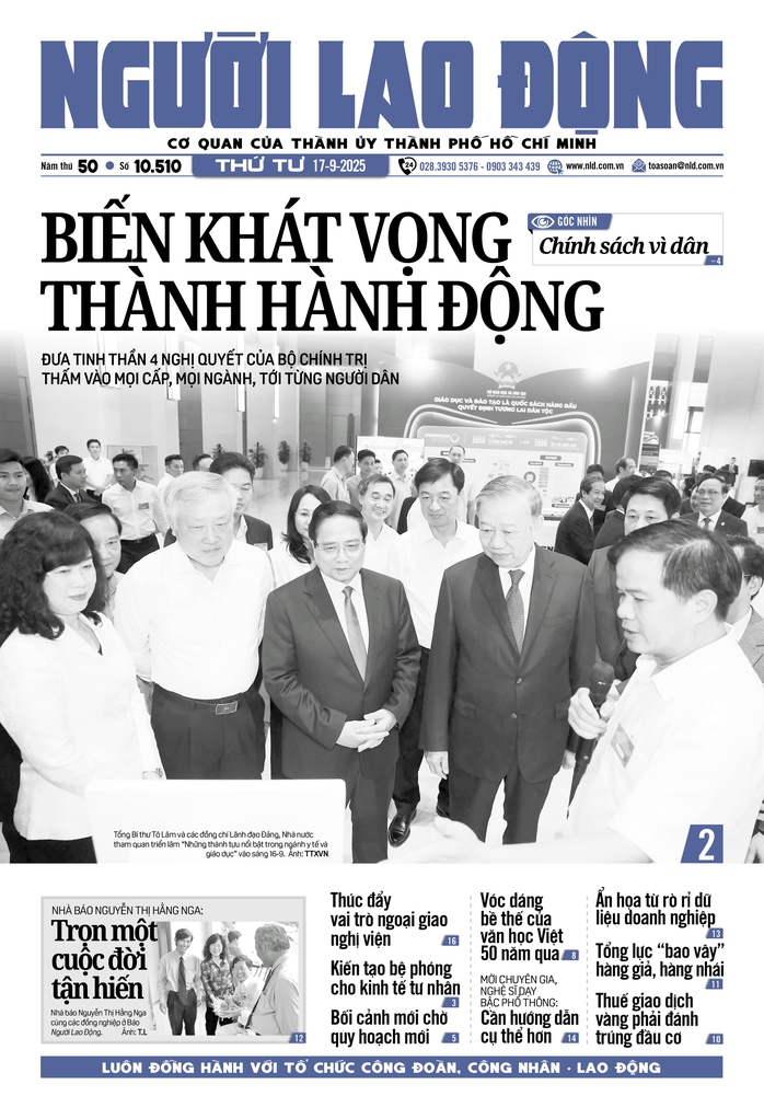 Báo in ngày 17-9: Biến khát vọng thành hành động - Ảnh 1.