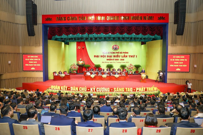 Thủ tướng Phạm Minh Chính dự Đại hội Đảng bộ TP Hải Phòng- Ảnh 3.