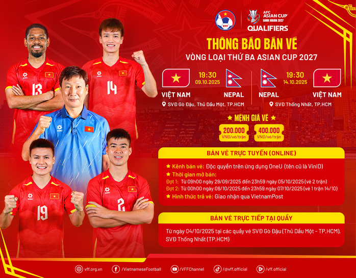 Mua vé xem trực tiếp trận tuyển Việt Nam đấu Nepal ở đâu?- Ảnh 1.