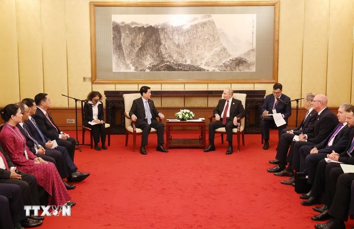 Chủ tịch nước Lương Cường hội kiến Tổng thống Nga Vladimir Putin- Ảnh 3. Chủ tịch nước Lương Cường hội kiến Tổng thống Nga Vladimir Putin - Ảnh 3.