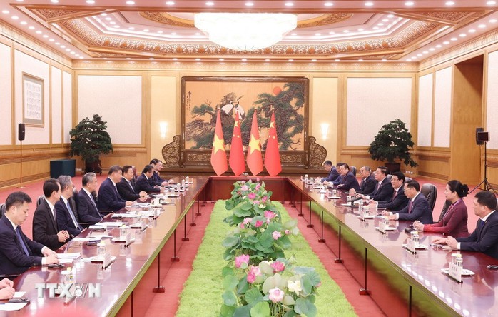 Chủ tịch nước Lương Cường hội đàm với Tổng Bí thư, Chủ tịch nước Trung Quốc Tập Cận Bình - Ảnh 5.