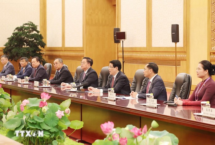 Chủ tịch nước Lương Cường hội đàm với Tổng Bí thư, Chủ tịch nước Trung Quốc Tập Cận Bình - Ảnh 6.