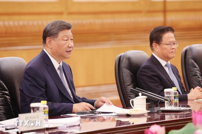 Chủ tịch nước Lương Cường hội đàm với Tổng Bí thư, Chủ tịch nước Trung Quốc Tập Cận Bình - Ảnh 8.